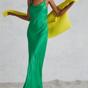 Anthropologie Green Midi Dress